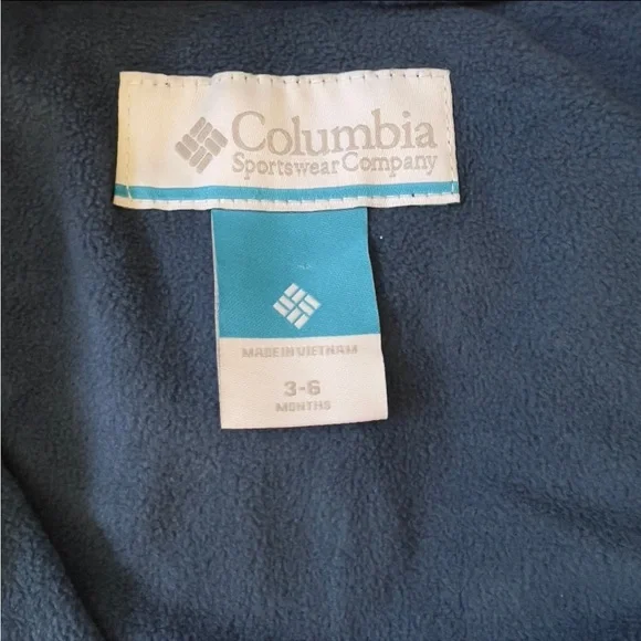 EUC Columbia down/feather baby bunting